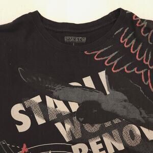 Staple World Renown Short Sleeve Crew Neck T Shirt Mens Size Large L Black